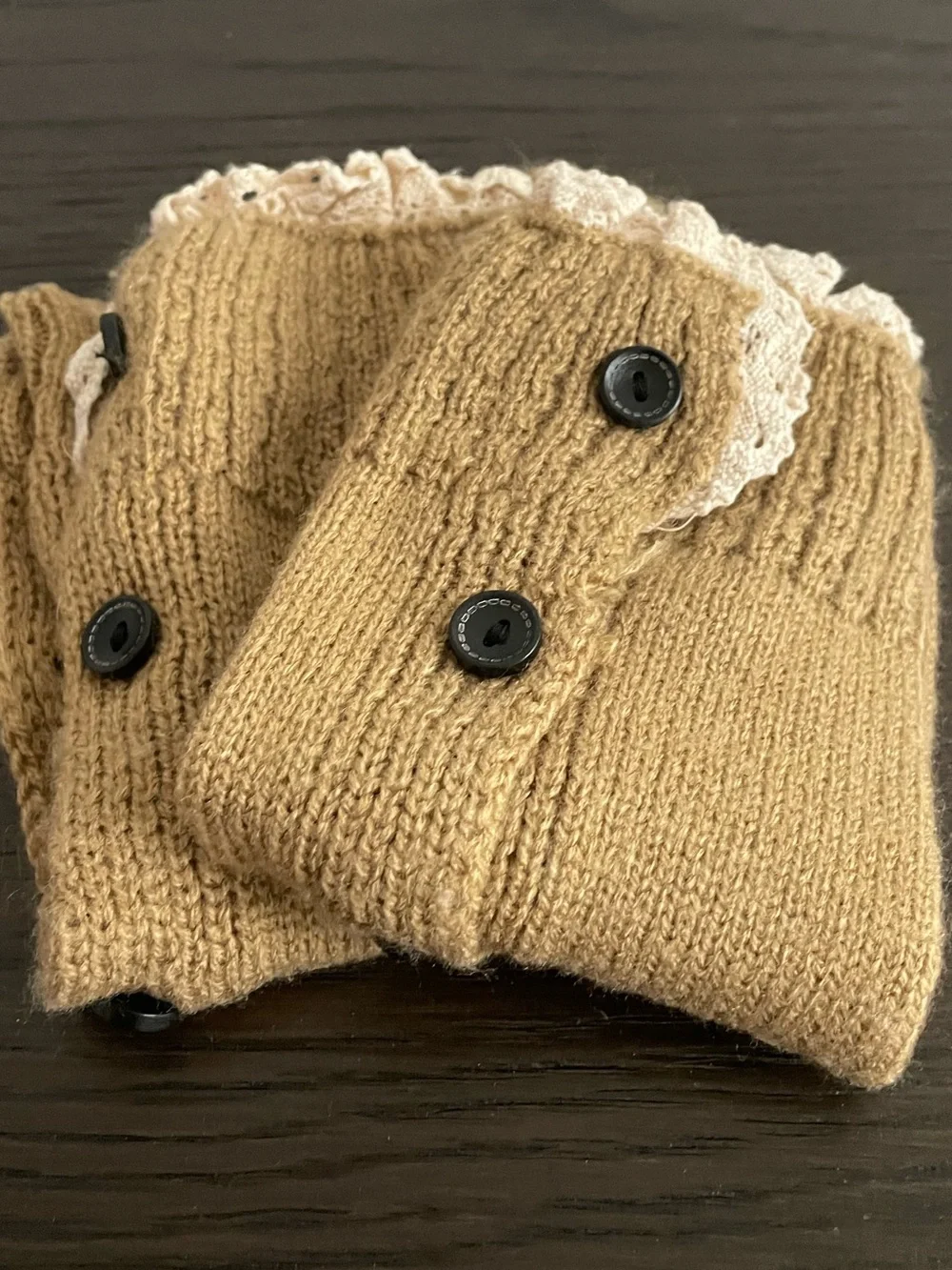 Kids Knit Lace Boot Cuff Warmers